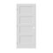 Codel Doors 30" x 80" x 1-3/8" Primed 4-Panel Equal Panel Interior Shaker 7-1/4" RH Prehung Door 2668pri8444RH26D714 - alternate 1